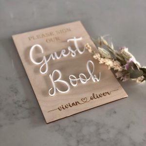 Bruiloft-Bruiloftdecoratie-Borden-Bord Please sign our guest book 5-Studio Gravin