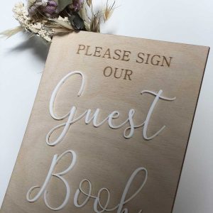 Bruiloft-Bruiloftdecoratie-Borden-Bord Please sign our guest book-Studio Gravin