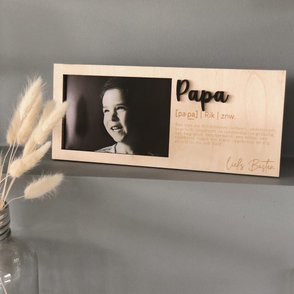 Cadeaus-Vaderdag-voor papa-Fotolijst Papa gepersonaliseerd-Studio Gravin