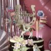 Baby & Kind-Taarttoppers-Taarttopper hoefijzer met bloemen op taart 2-Studio Gravin