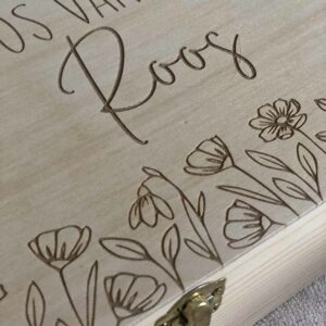 Baby en Kind-Houten kistjes en doosjes-Houten tekendoos Bloemen-Studio Gravin