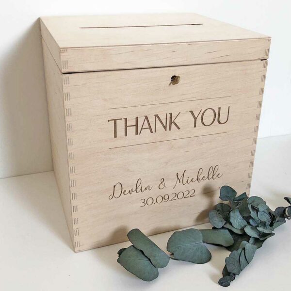 Bruiloft-Enveloppendoos-Houten enveloppenkist Thank You 2-Studio Gravin