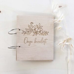 Bruiloft-Bewaarbundel trouwkaarten-Bewaarbundel trouwkaarten Boeket bloemen-Studio Gravin