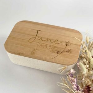 Wonen en cadeaus-Broodtrommels-Broodtrommel gepersonaliseerd takje-Studio Gravin