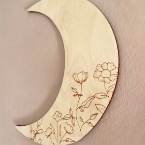 Baby & Kind-Houten namen en teksten-Houten tekst maan Love you to the moon and back-Studio Gravin