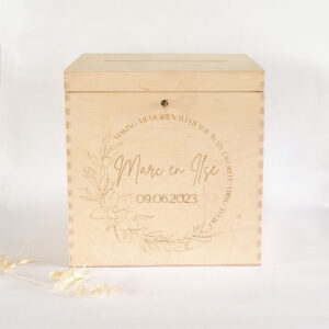 Bruiloft-Enveloppendoos-Houten enveloppenkist Memories-Studio Gravin