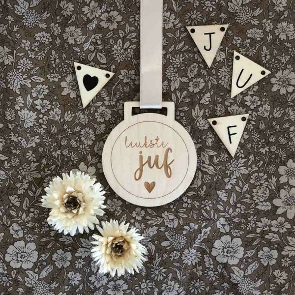 Speciale dagen-Meester & Juf-Medaille liefste juf-juf en meester cadeautje-Studio Gravin