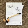 Speciale dagen-Meester & Juf-Notitieblok met pen meester-juf en meester cadeautje-Studio Gravin