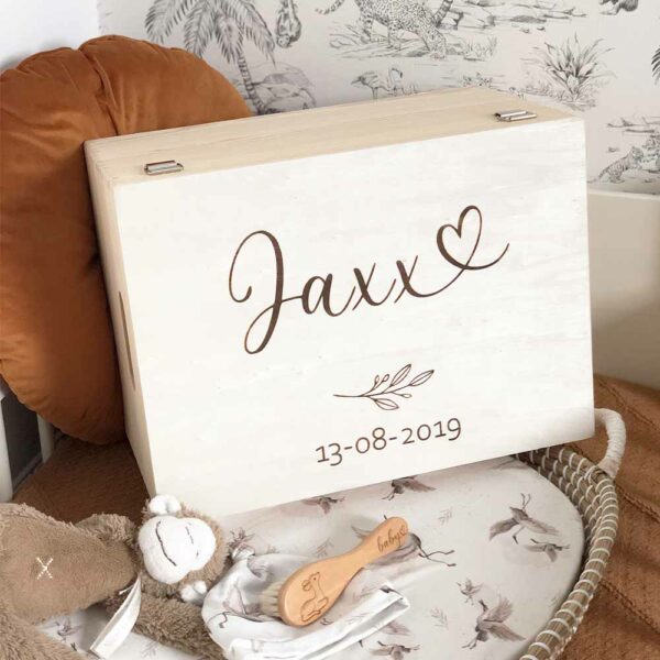 Baby & Kind-Memoryboxen-Memorybox Naam met hartje Jaxx-Studio Gravin