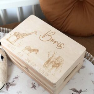 Baby & Kind-Memoryboxen-Memorybox Safaridieren Boris-Studio Gravin